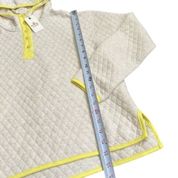 Marine Layer corbet snap hoodie oatmeal quilted sz small womens soft sweatshirt - Picture 4 of 12